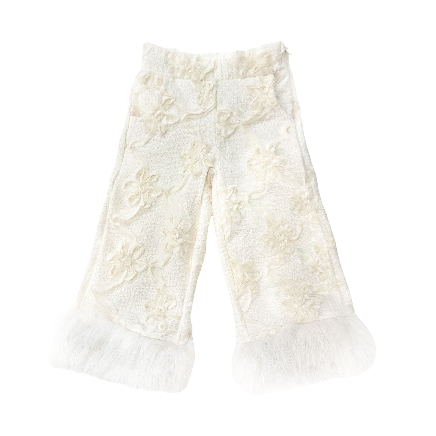 Ava Ivory Flower Wide Leg Pants