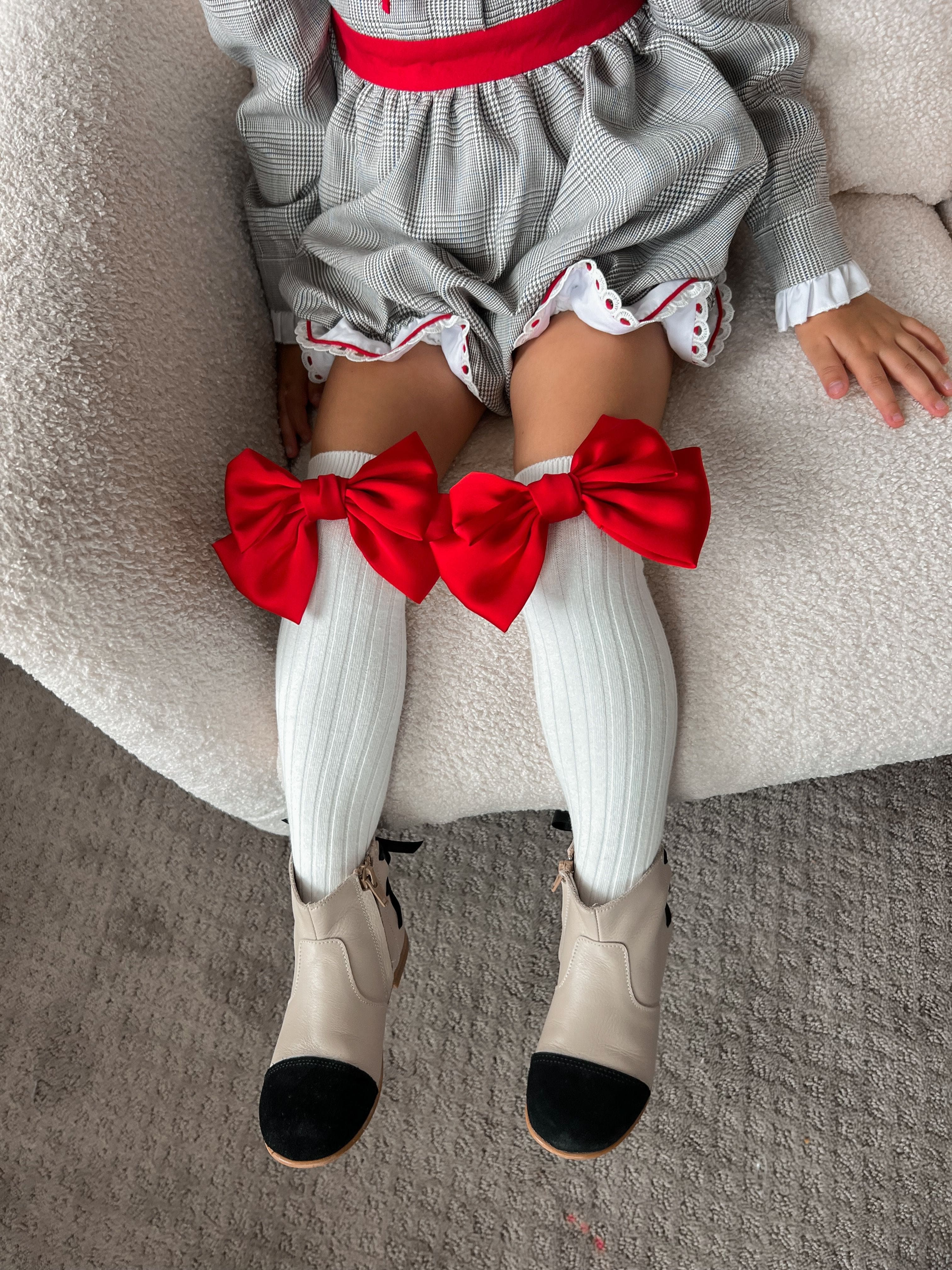 Abigail Satin Bow Socks - Petite Maison Kids