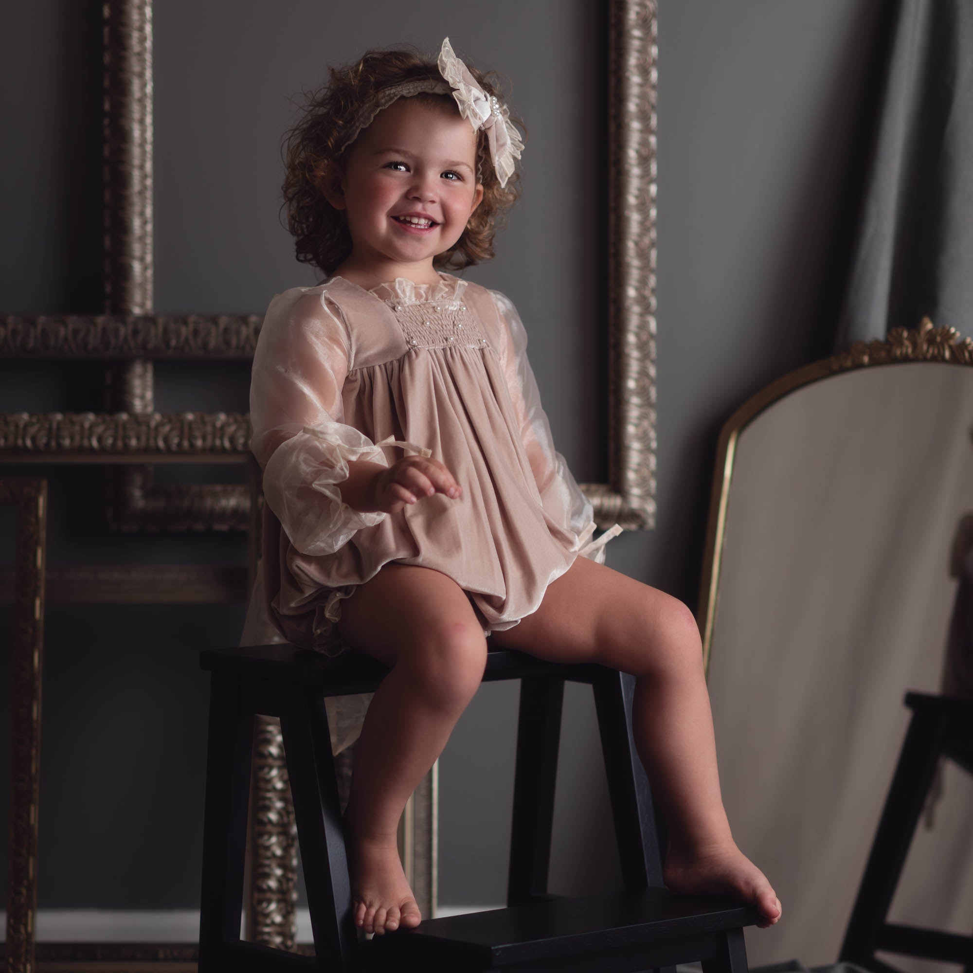 Helena Velour Romper - Petite Maison Kids