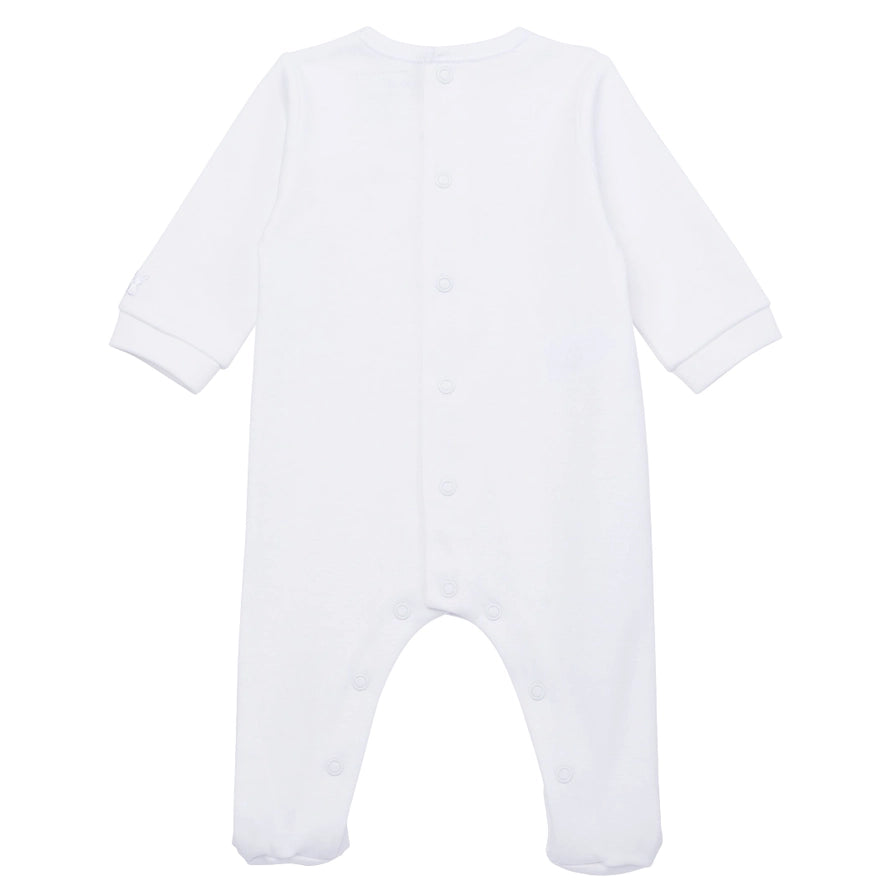 Heath White Unisex Babygrow and Hat