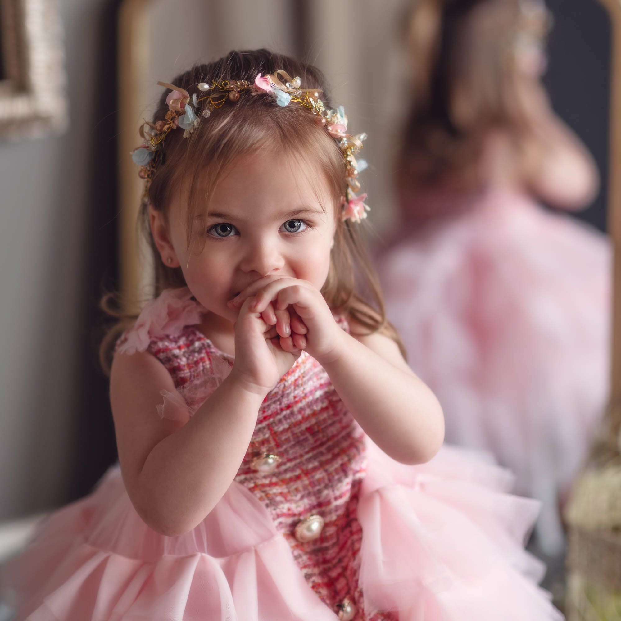 Rose Gold Flower Hair Garland - Petite Maison Kids