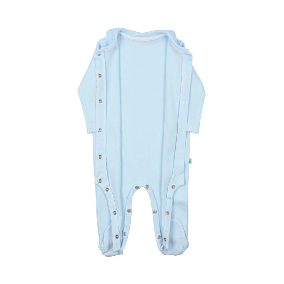 Baby Blue Brushed Cotton Onesie Babygrow
