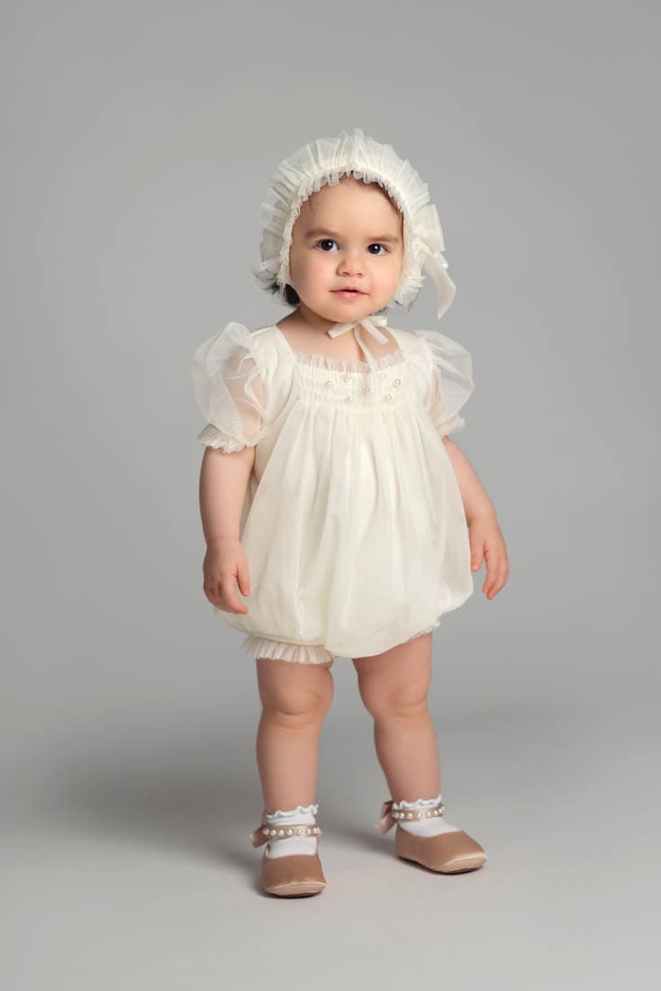 Bella Buttermilk Tulle Bonnet - Petite Maison Kids