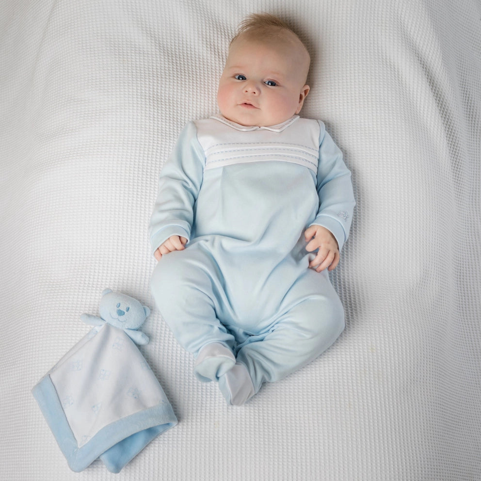 Emile Blue Teddy Bear Comforter