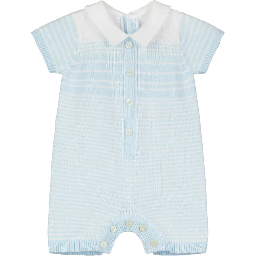 Fabian Blue Knitted Boys Romper