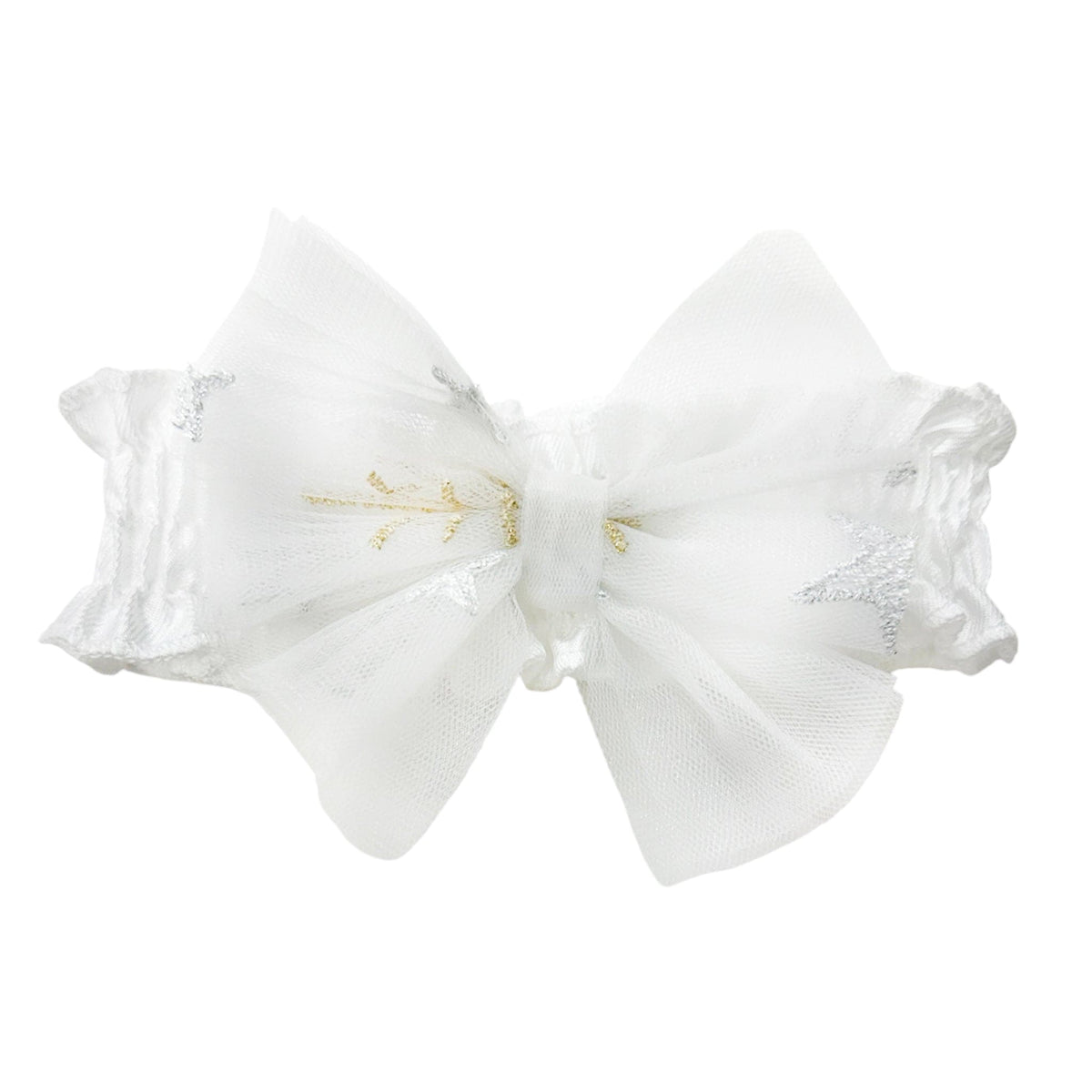 Star White Tulle Baby Girl Headband