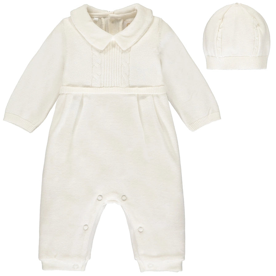 Langston Ivory Traditional Baby Boys All in One with Hat