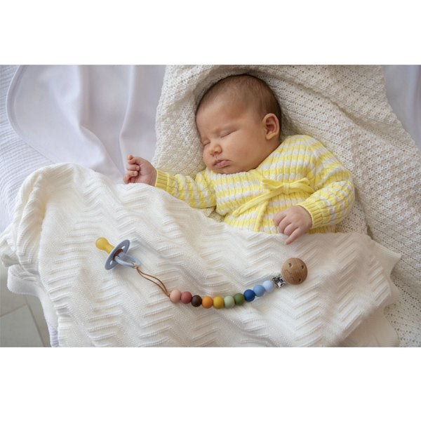White Knitted Cotton Baby Blanket