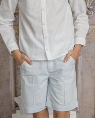 Charlotte Baby Blue Boys' Button Down Shirt