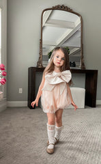 Jackie Peach Tulle Romper
