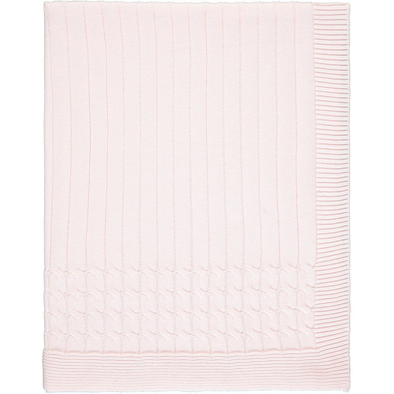 Gillian Pink Knit Baby Blanket