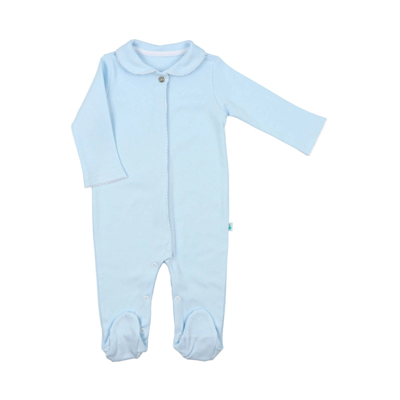 Baby Blue Brushed Cotton Onesie Babygrow