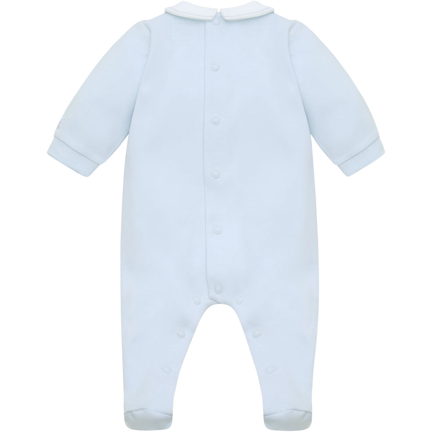 Lewis Boys Blue Toy Embroidery Babygrow
