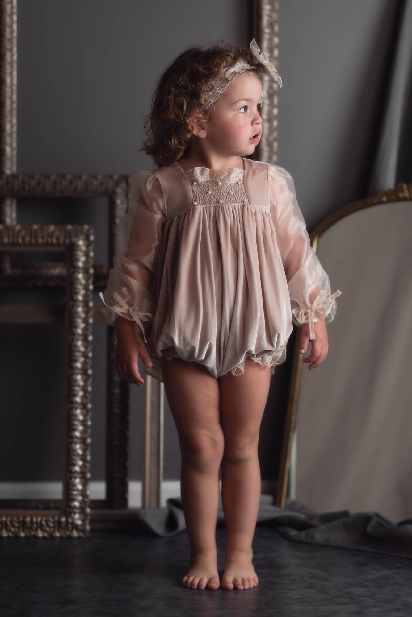 Helena Velour Romper - Petite Maison Kids