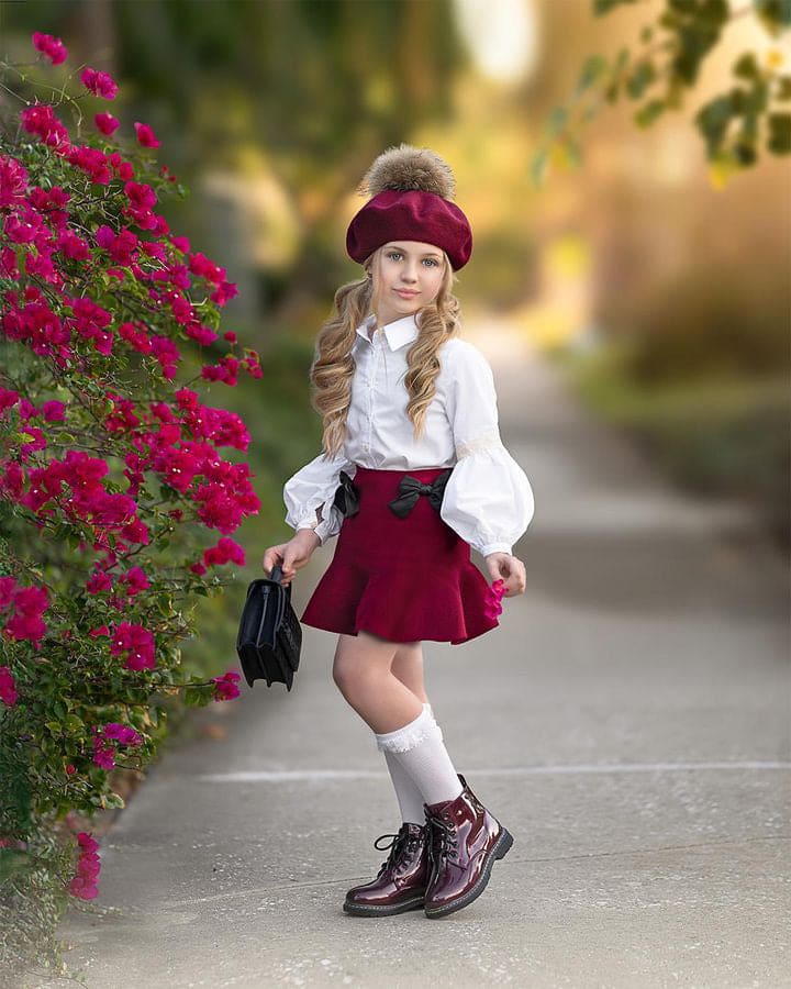 Flare Skirt with Satin Bows - Petite Maison Kids
