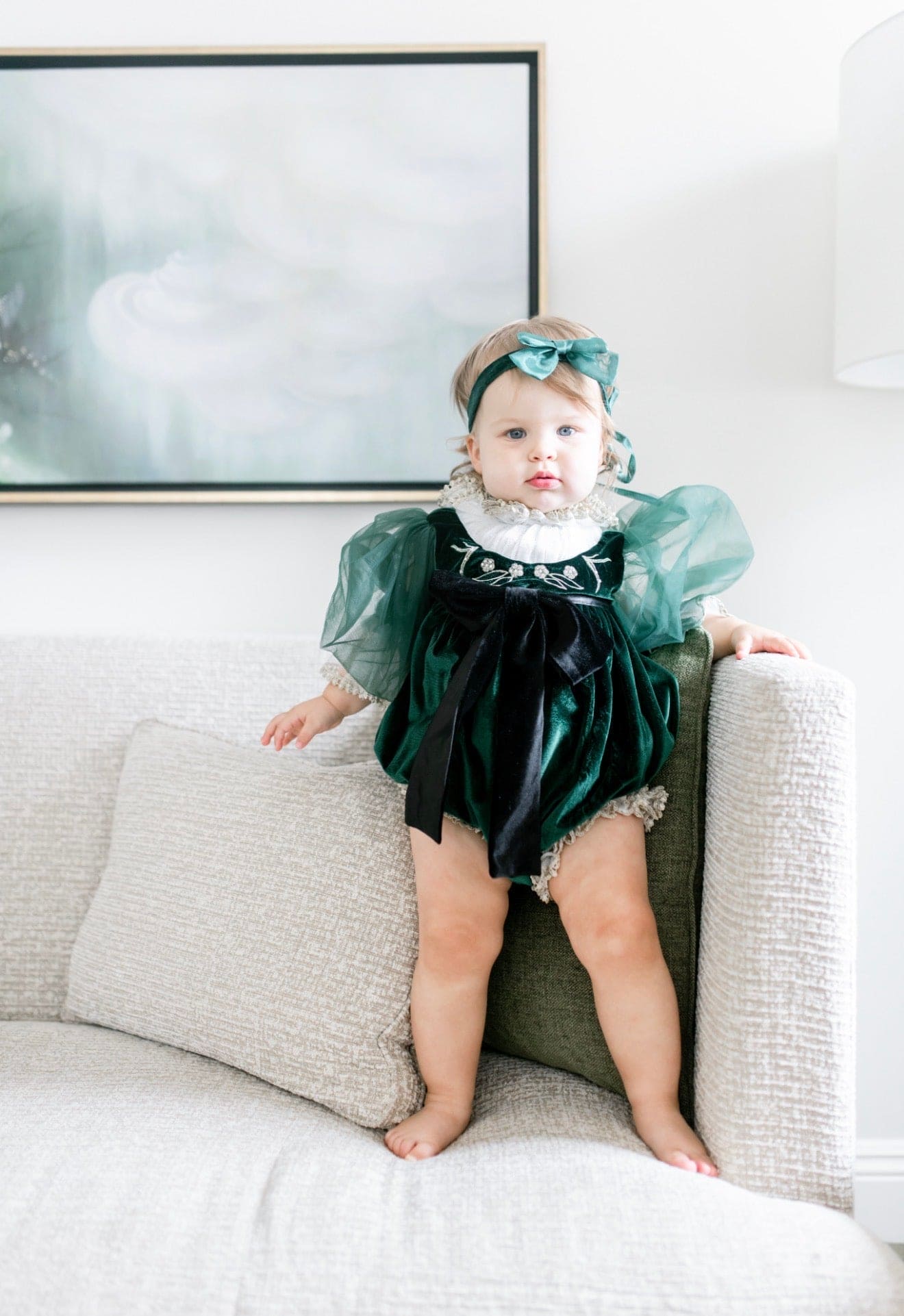 Everly Royal Green Hair Sash - Petite Maison Kids