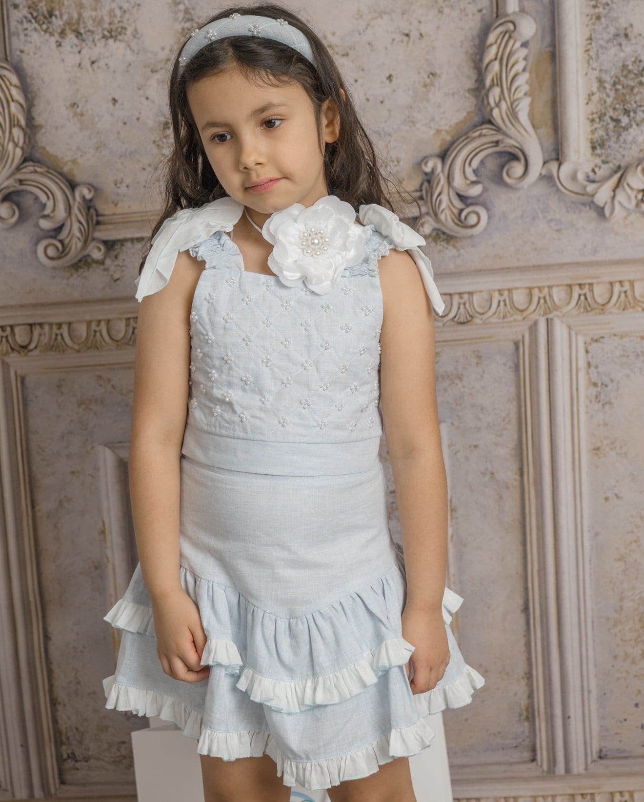 Charlotte Baby Blue Skirt and Top Set