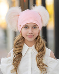 Nikita Double Pom Angora Hat - Petite Maison Kids