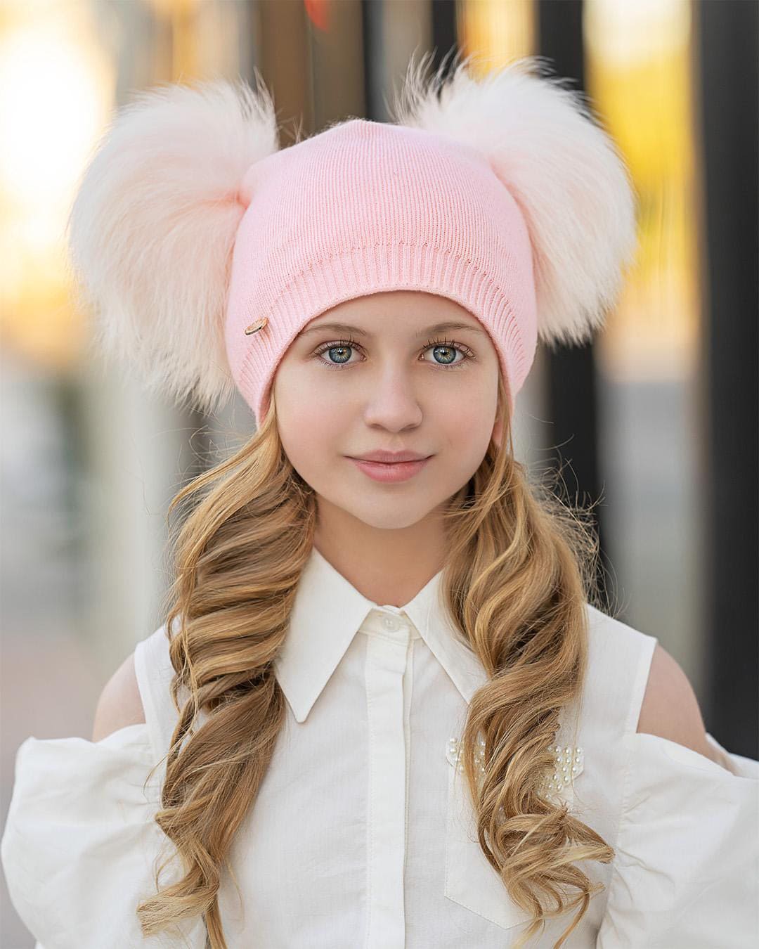 Nikita Double Pom Angora Hat - Petite Maison Kids