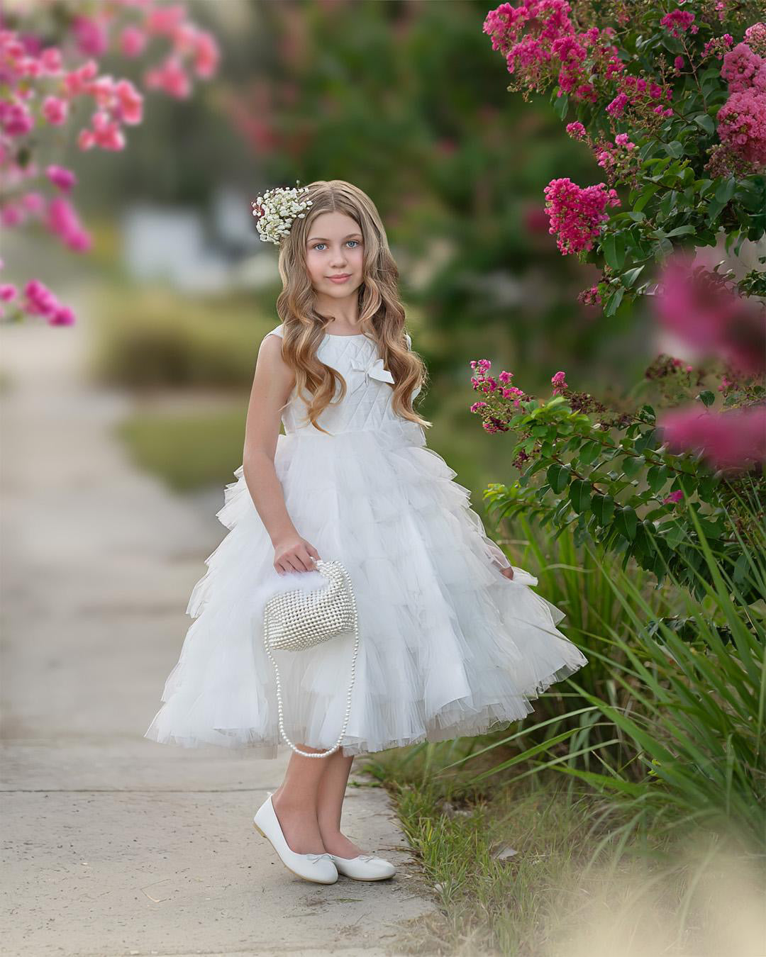 Poppy White Quilted Dress