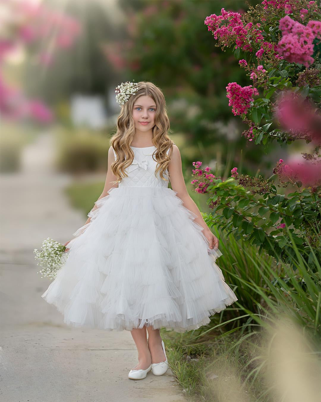 Poppy White Quilted Dress