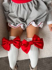 Abigail Satin Bow Socks - Petite Maison Kids