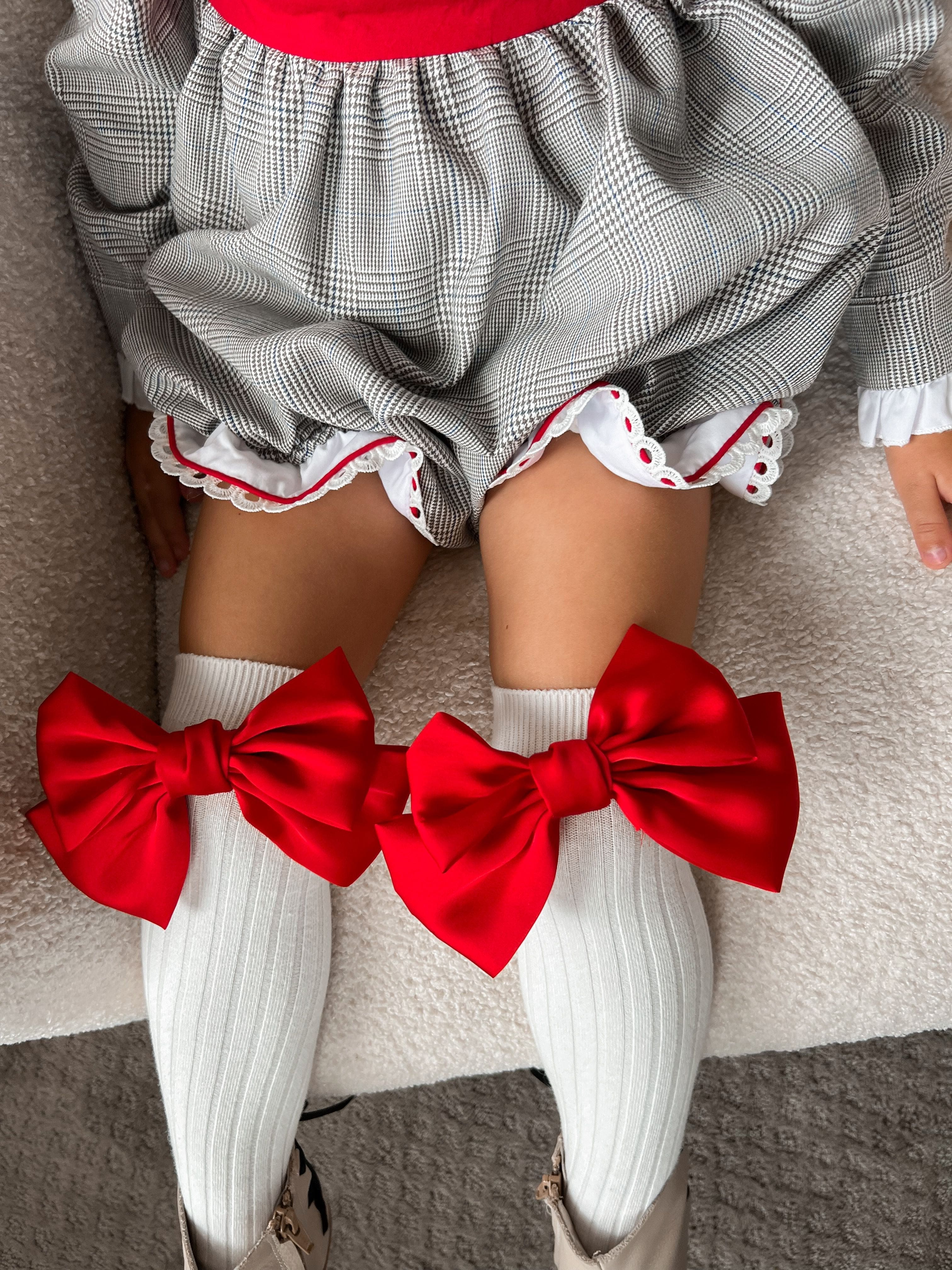 Abigail Satin Bow Socks - Petite Maison Kids