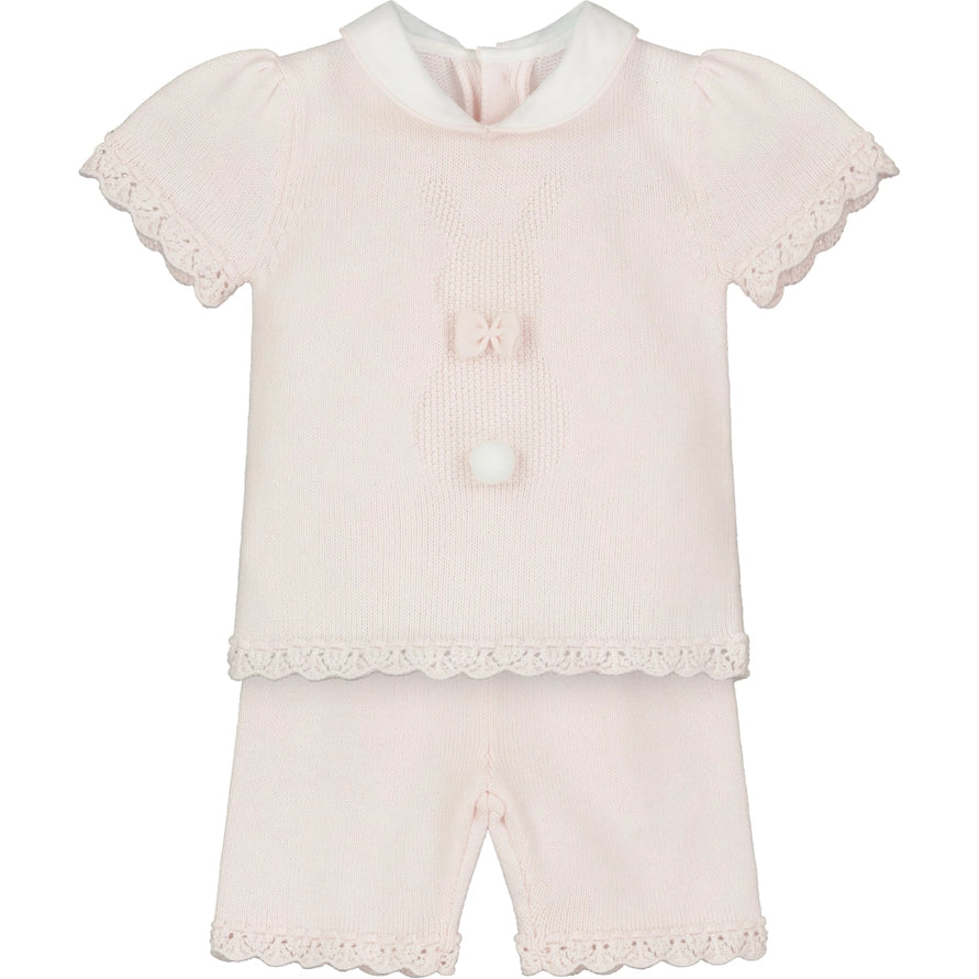 Felicity Knitted Bunny Pink Baby Girls Set