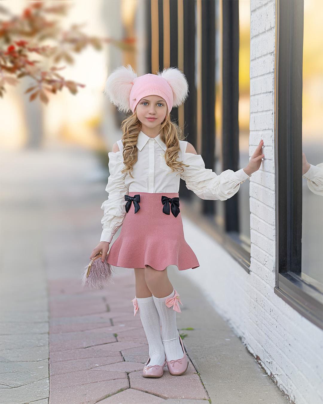 Emma Linen Bow Socks - Petite Maison Kids