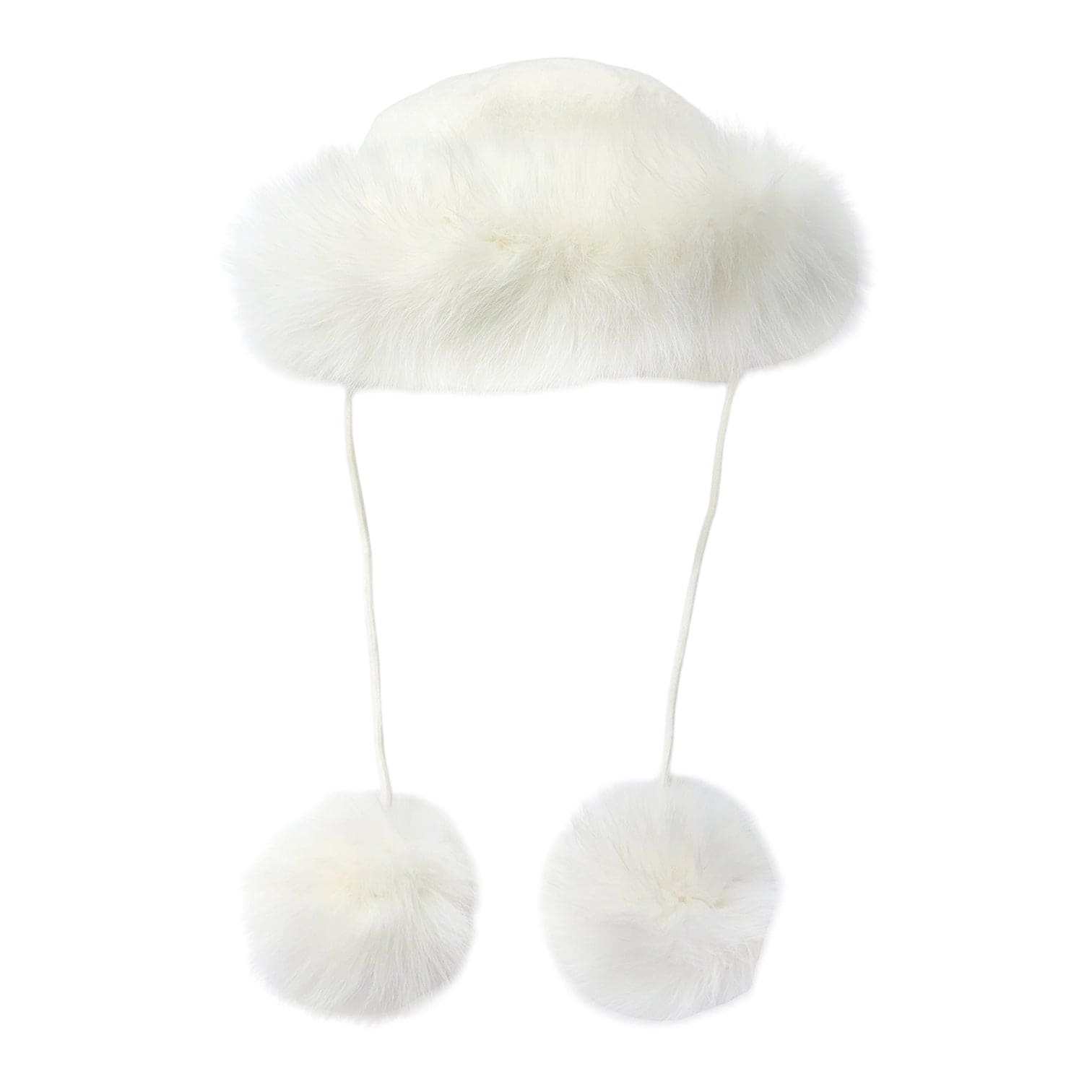 Klara Ivory Wool Fox Fur Girls' Hat