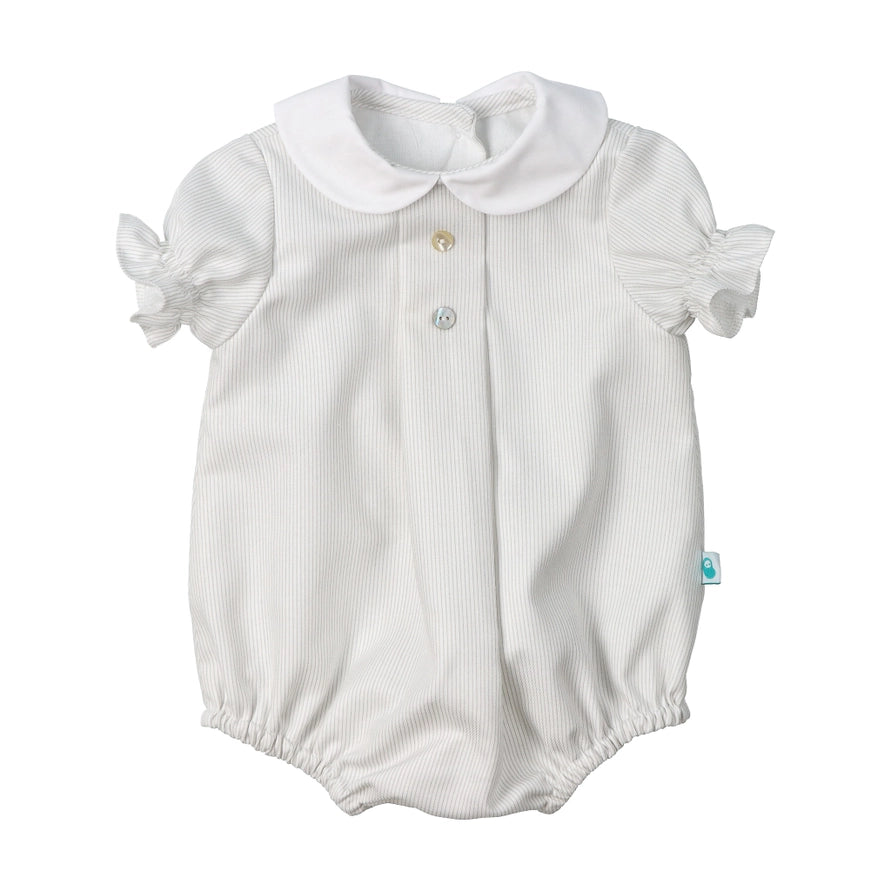 Ashy Peter Pan Collar Ceremony Romper