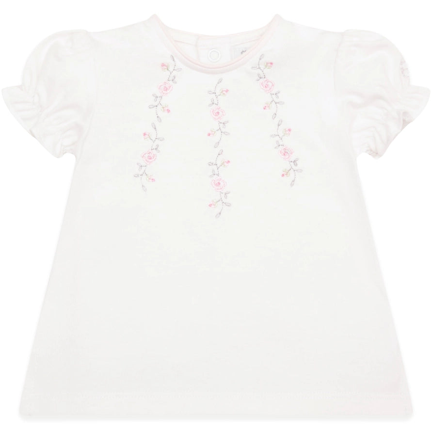 Jewell Pink and White Girls Top and Shorts Summer Set