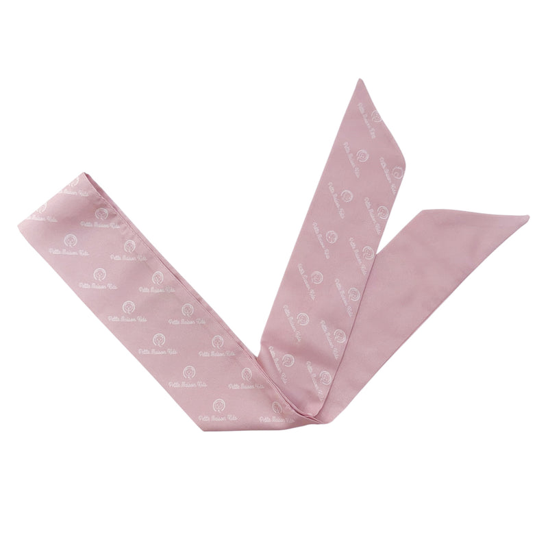 Dusty Pink Logo Chiffon Scarf