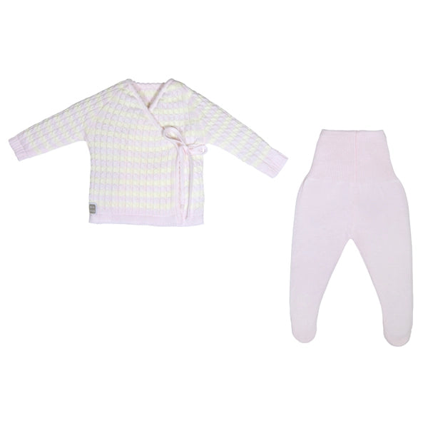 Pink Striped Cotton Baby Set