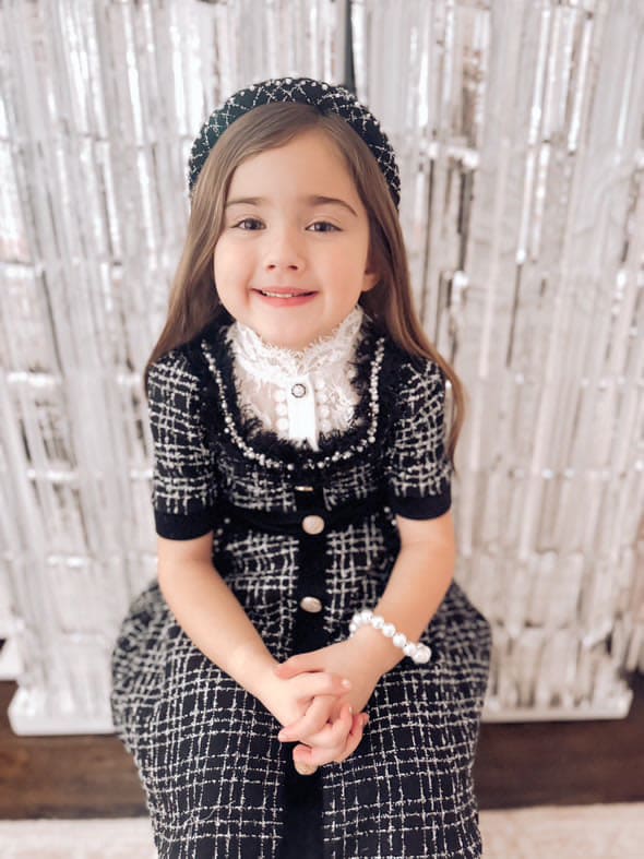 Orea Tweed and Pearl Headband