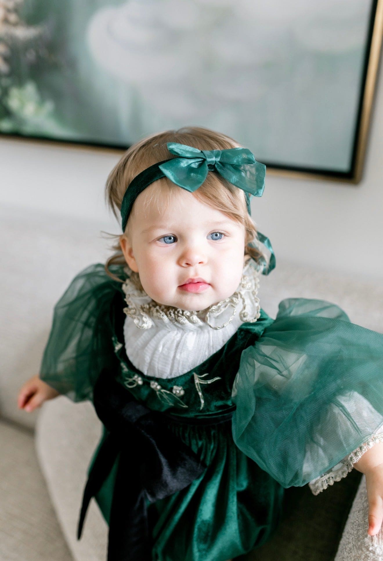 Everly Royal Green Hair Sash - Petite Maison Kids