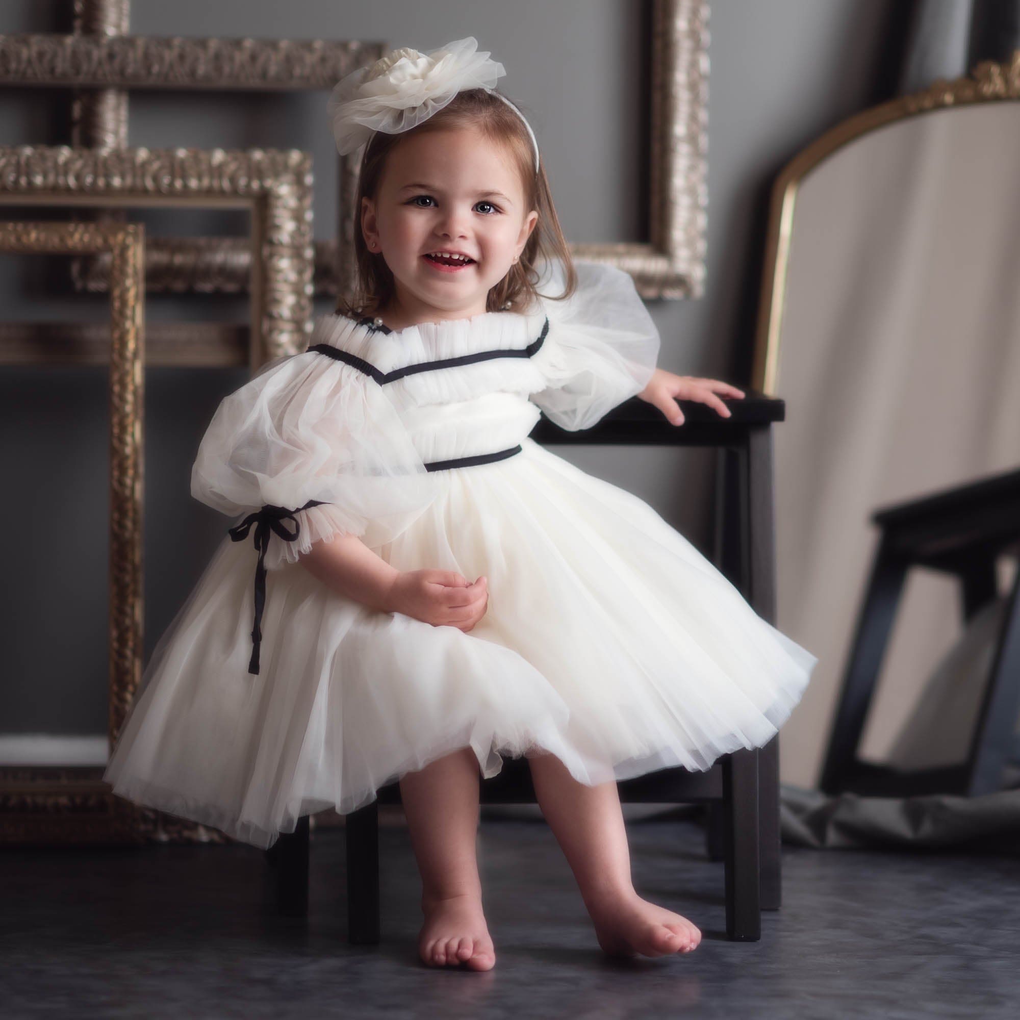 Coco-Ivory Tulle Dress - Petite Maison Kids
