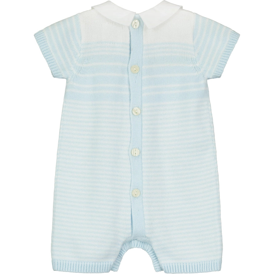 Fabian Blue Knitted Boys Romper