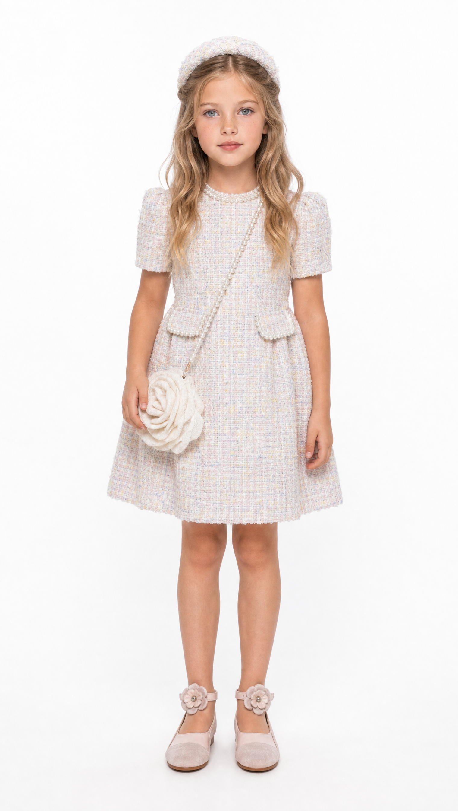 Meadow Yellow Tweed Dress