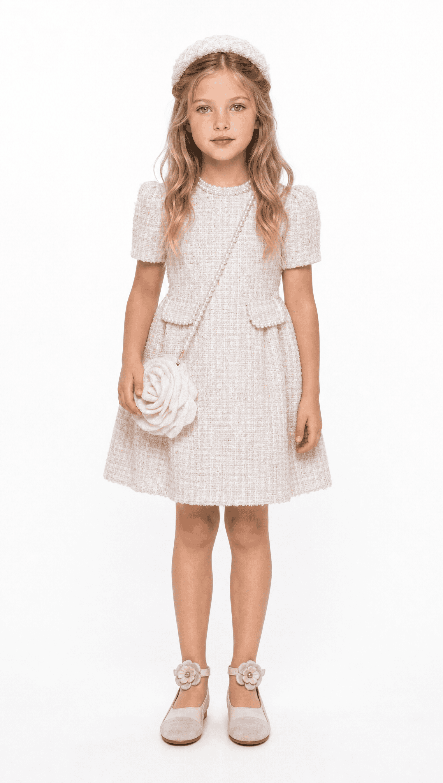 Meadow Yellow Tweed Dress
