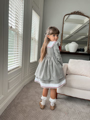 Georgina Tartan Print Dress with Red Bow