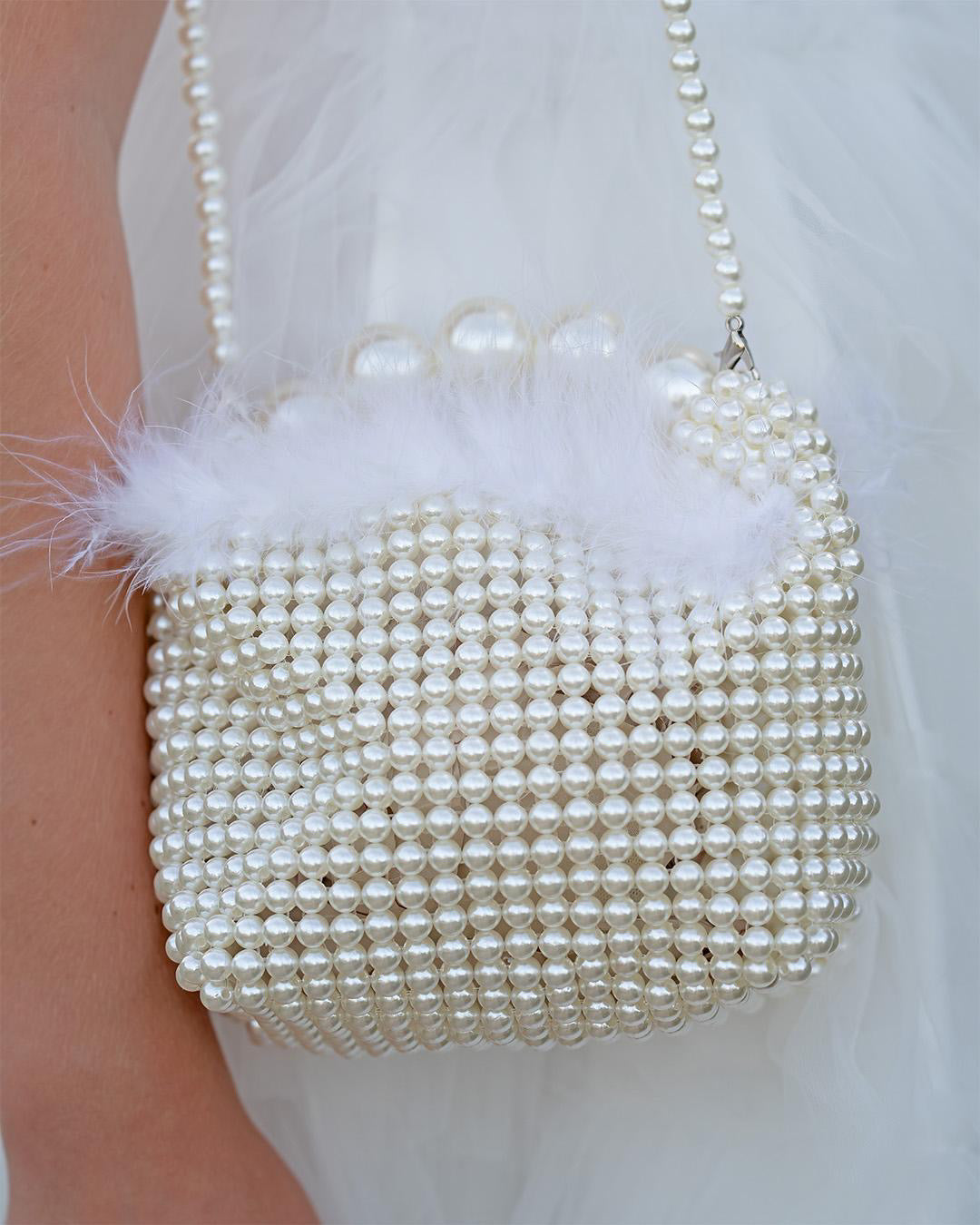 Pearl Handle Pouch Bag