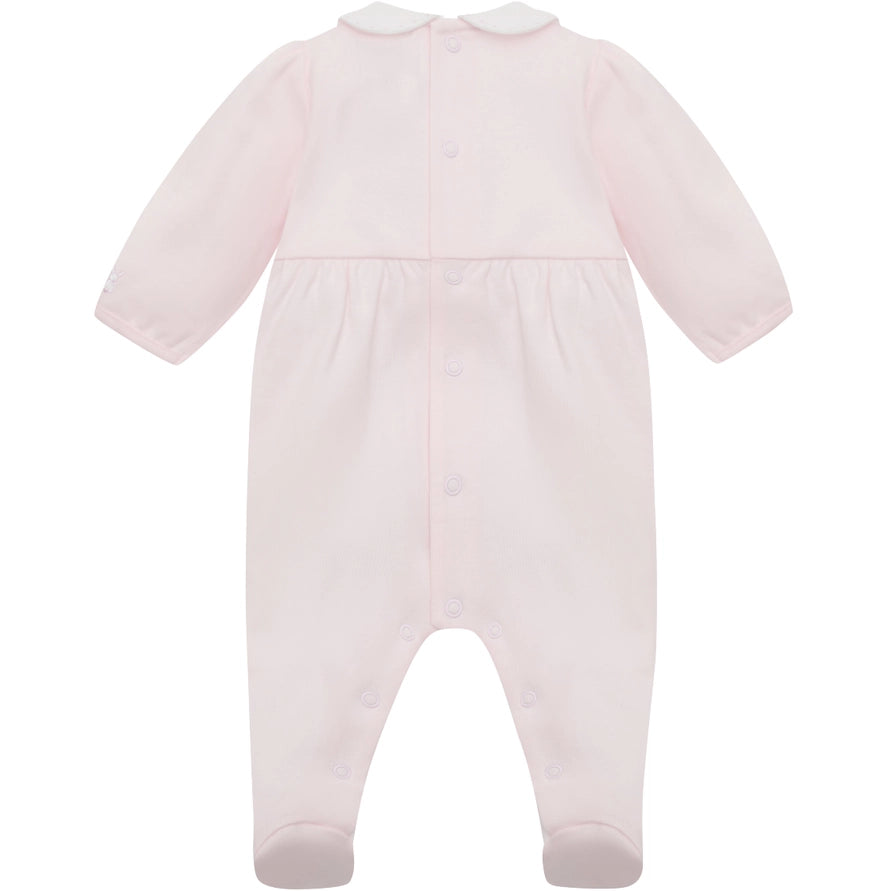 Laurel Girls Pink Pretty Cotton Babygrow