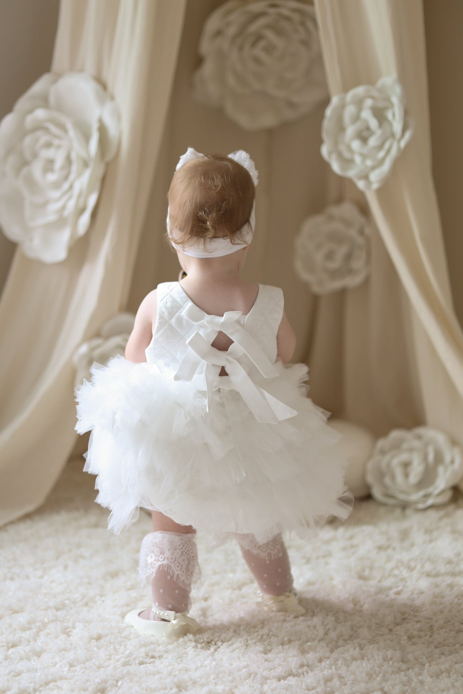 Poppy White Quilted Romper