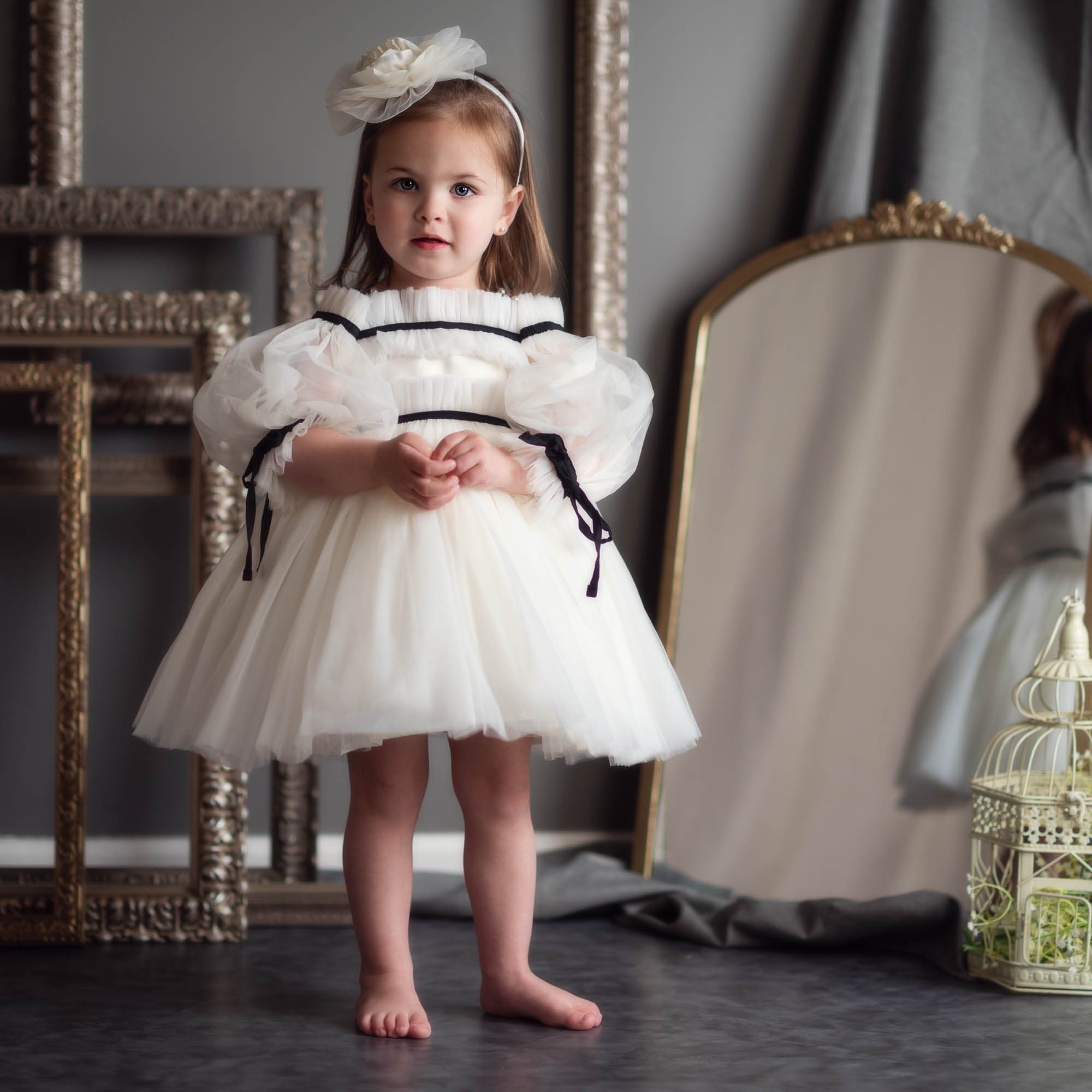 Coco-Ivory Tulle Dress - Petite Maison Kids