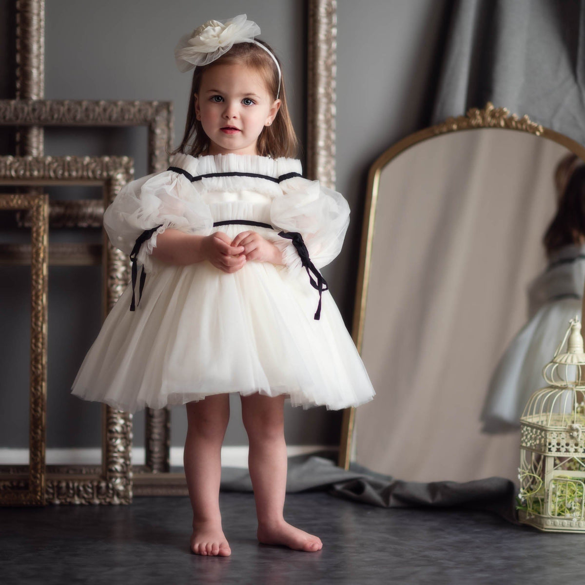 Coco-Ivory Tulle Dress - Petite Maison Kids