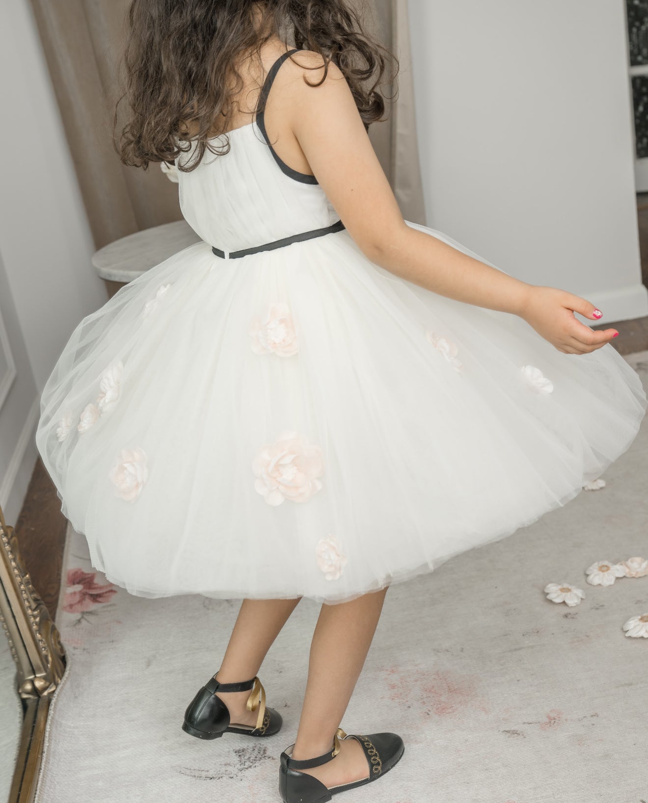 Giselle Ivory Criss-Cross Tulle Dress