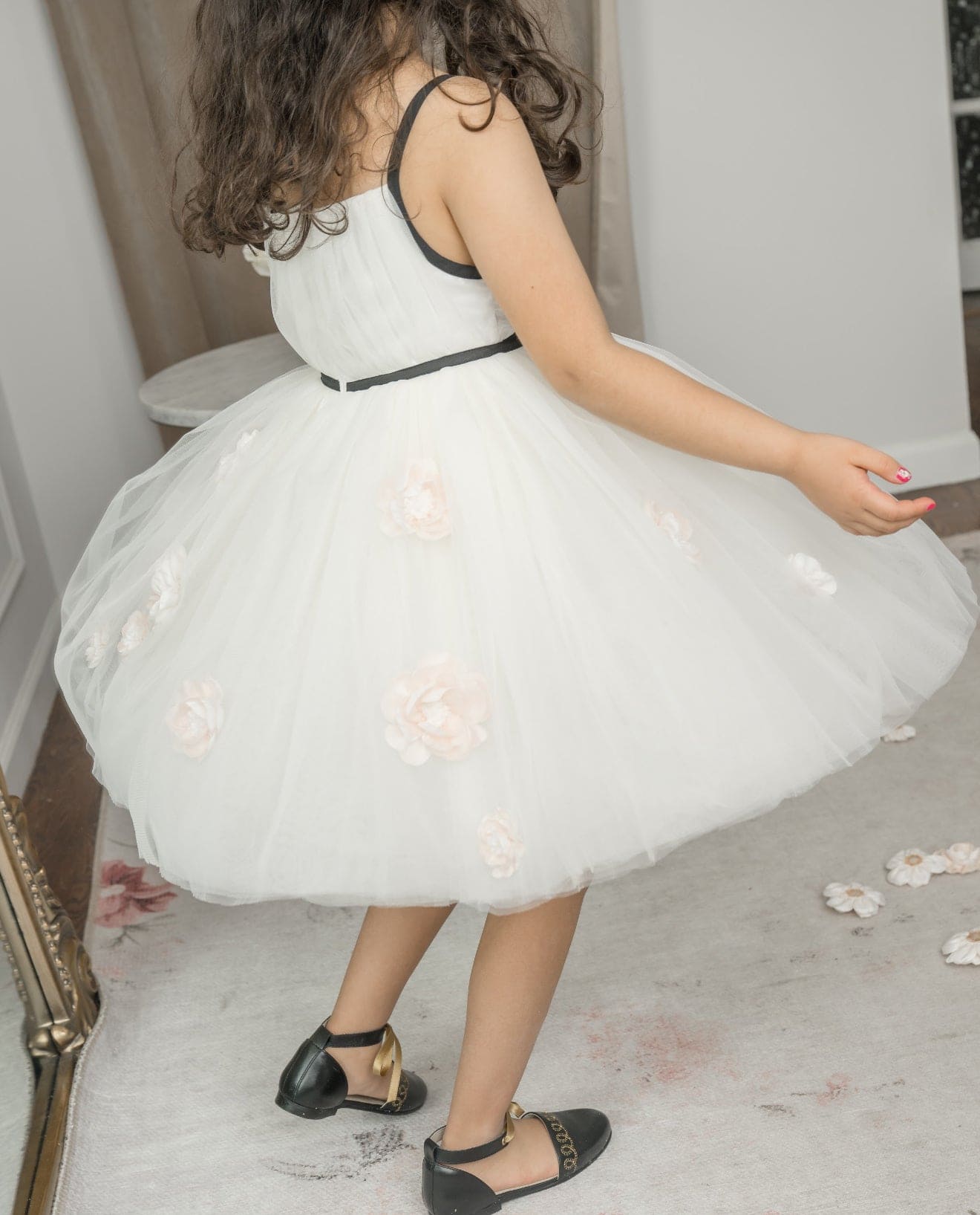 Giselle Ivory Criss-Cross Tulle Dress