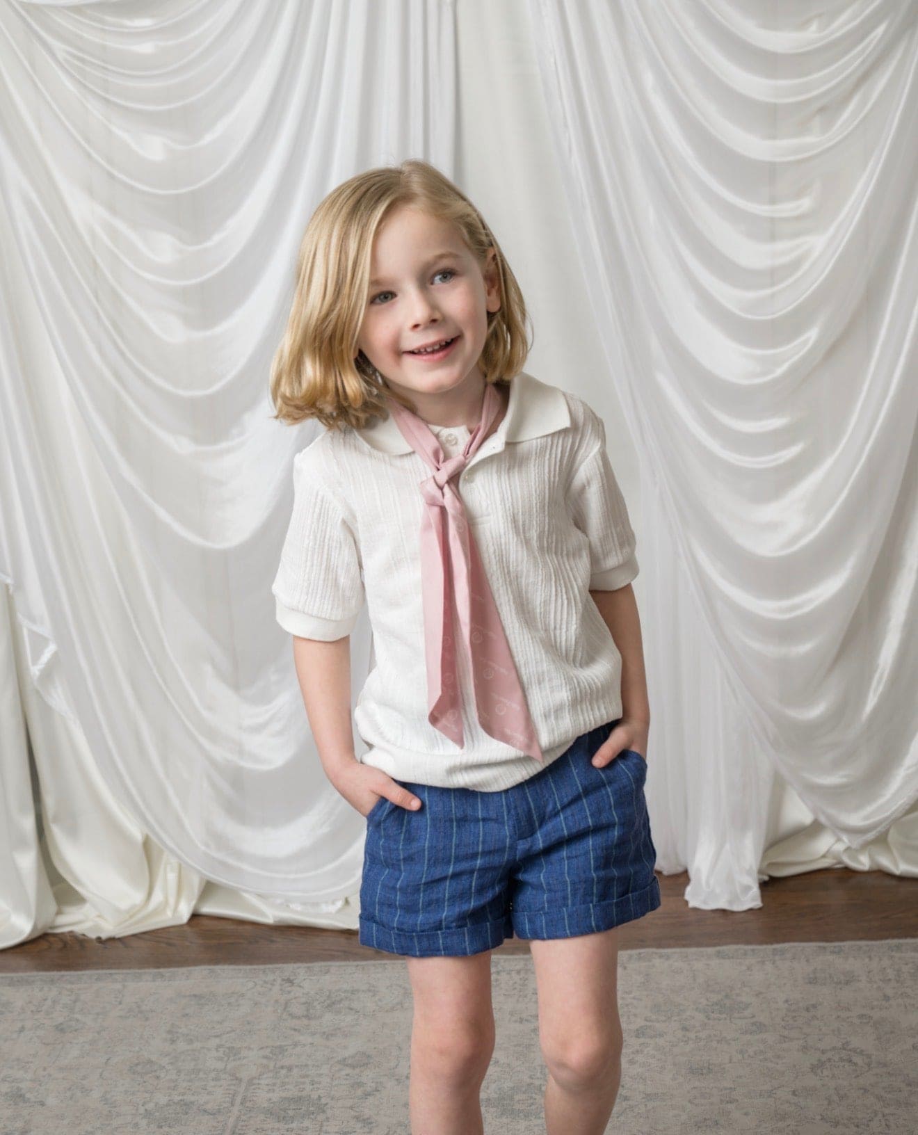 Alex White Short Sleeve Polo Shirt - Petite Maison Kids