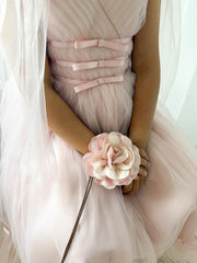 Pink Flower Neck Tie